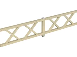 Skan Holz Brüstung Andreaskreuz 465 x 84 cm Fichte Natur