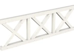 Skan Holz Brüstung Andreaskreuz 270 x 84 cm Fichte Weiß