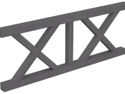 Skan Holz Brüstung Andreaskreuz 220 x 84 cm Fichte Schiefergrau