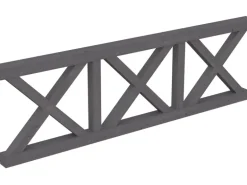 Skan Holz Brüstung Andreaskreuz 270 x 84 cm Fichte Schiefergrau