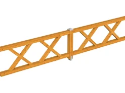 Skan Holz Brüstung Andreaskreuz 465 x 84 cm Fichte Eiche hell