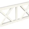 Skan Holz Brüstung Andreaskreuz 220 x 84 cm Fichte Weiß