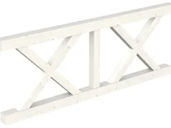 Skan Holz Brüstung Andreaskreuz 220 x 84 cm Fichte Weiß