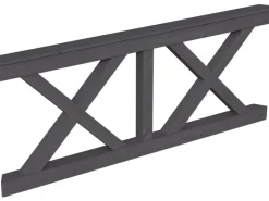 Skan Holz Brüstung Andreaskreuz 210 x 84 cm Fichte Schiefergrau