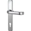 Splendoor Haustürdrücker Langschild Aluminium Natur F1 PZ 92 mm