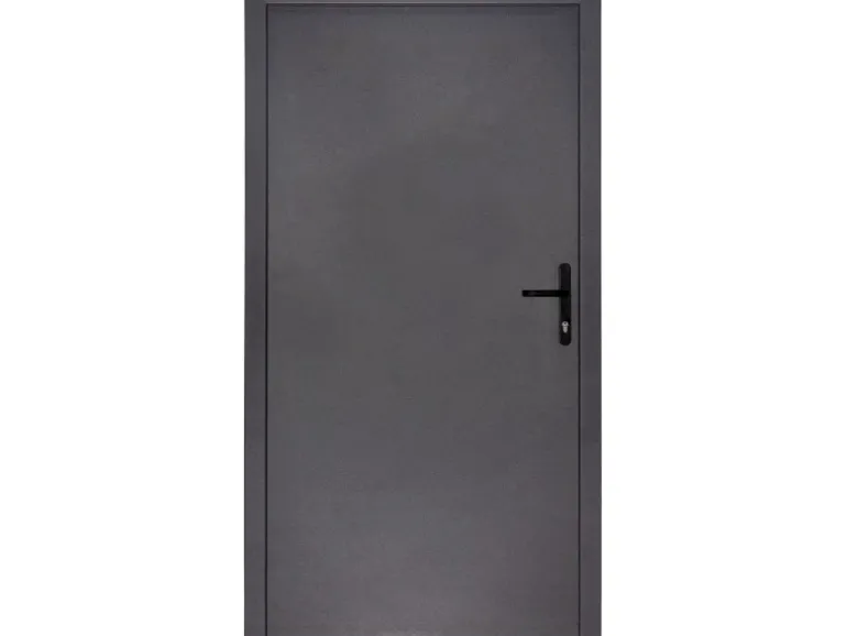 Stahl-Nebeneingangstür NS1 Anthrazit Nach Innen Öffnend 98 x 198 cm Anschlag R