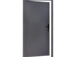Stahl-Nebeneingangstür NS1 Anthrazit Nach Außen Öffnend 98 x 198 cm Anschlag R