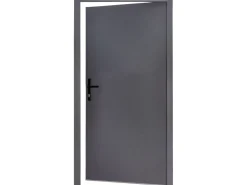 Stahl-Nebeneingangstür NS1 Anthrazit Nach Außen Öffnend 88 x 198 cm Anschlag L