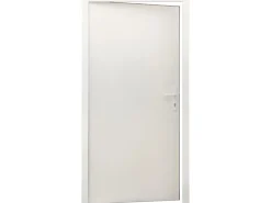 Stahl-Nebeneingangstür NS1 Weiß Nach Außen Öffnend 88 x 198 cm Anschlag R