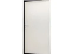 Stahl-Nebeneingangstür NS1 Weiß Nach Außen Öffnend 98 x 198 cm Anschlag L