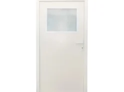 Stahl-Nebeneingangstür NS2 Weiß Nach Innen Öffnend 98 x 198 cm Anschlag R