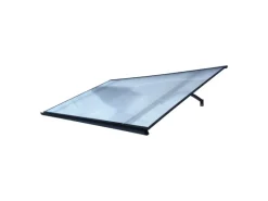 STARKEDACH Aluminiumrahmen Vordach Gebogen L-160 RAL 8017 Mit Polycarbonatbeschichtung