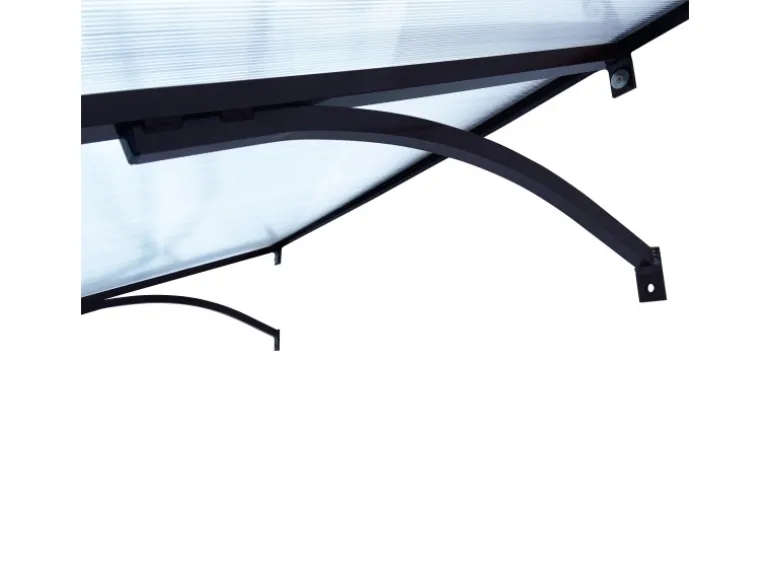 STARKEDACH Aluminiumrahmen Vordach Straight T-160 RAL 7016 Mit Polycarbonatbeschichtung