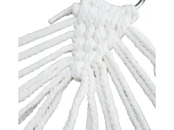 Svita Luxushängematte Mit Schmucksaum Boho Holzrahmen Macramé Baumwolle Beige