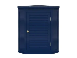 Teamson Home Eck Wandschrank Abnehmbar Navy Glancy Lamellentür