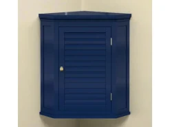 Teamson Home Eck Wandschrank Abnehmbar Navy Glancy Lamellentür