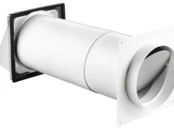 Teleskop-Mauerkasten System Ø 150 mm mit Edelstahl-Ablufthaube