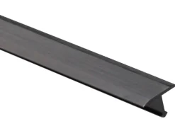 T-Fugenprofil Alu eloxiert Schwarz gebürstet 9 mm x 0,9 m