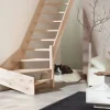 Treppen Intercon Holztreppe Casablanca Raumspartreppe Fichte Naturbelassen Rechtsgewendelt 60 cm Treppenbreite Ohne Geländer Ohne Setzstufen