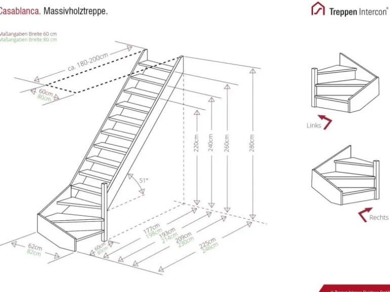 Treppen Intercon Holztreppe Casablanca Raumspartreppe Fichte Naturbelassen Rechtsgewendelt 80 cm Treppenbreite Ohne Geländer Ohne Setzstufen