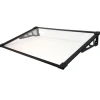 TRUTZHOLM Vordach Alu II 145 x 90 cm Pultvordach Kunststoff Schwarz
