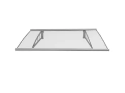 TRUTZHOLM Vordach 115 x 100 cm Aluminium Türdach Türvordach