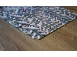 Tulup PVC Fliesen Selbstklebende 30 cm x 30 cm Set von 9 Klassische Klebefliesen Vinyl Bodenfliesen Klebefliesen für Küche Orientalisches Mosaik