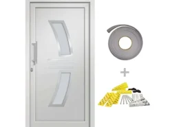 vidaXL Haustür Weiß 108x208 cm 3057564