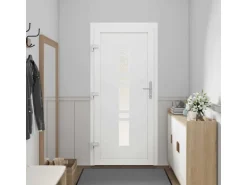 vidaXL Haustür Anthrazit PVC 3385815