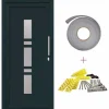 vidaXL Haustür Anthrazit PVC 3385781