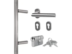 vidaXL Haustür Anthrazit PVC 3385781