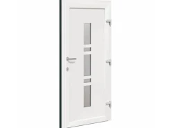 vidaXL Haustür Anthrazit PVC 3385781