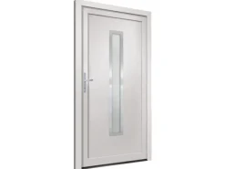 vidaXL Haustür Weiß 88x200 cm PVC 3187885