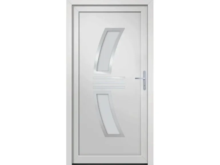 vidaXL Haustür Weiß 108x208 cm PVC 3187930