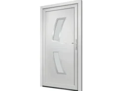 vidaXL Haustür Weiß 108x208 cm PVC 3187930