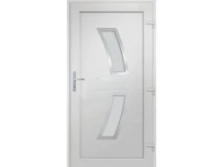 vidaXL Haustür Weiß 108x208 cm PVC 3187930