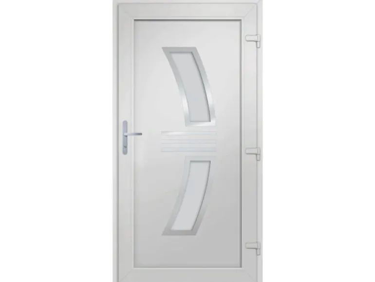vidaXL Haustür Weiß 108x208 cm PVC 3187930