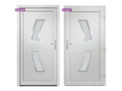 vidaXL Haustür Weiß 108x208 cm PVC 3187930