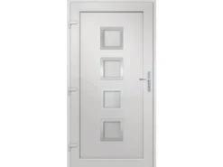 vidaXL Haustür Weiß 88x200 cm PVC 3187837