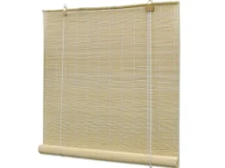 vidaXL Naturfarbenes Bambusrollo 120 x 220 cm