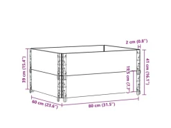 vidaXL Pflanzkisten Braun 80x60 cm Massivholz Kiefer 2098492