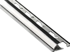 Viertelkreis-Abschlussprofil Alu eloxiert Silber glänzend 8 mm x 1 m