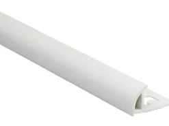 Viertelkreis-Abschlussprofil PVC matt Weiß 8 mm x 2,5 m