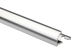 Viertelkreis-Abschlussprofil Alu eloxiert Silber glänzend 8 mm x 2,7 m