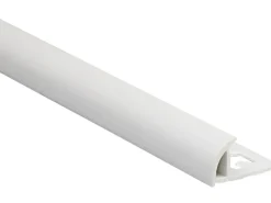 Viertelkreis-Abschlussprofil PVC matt Weiß 6 mm x 2,5 m