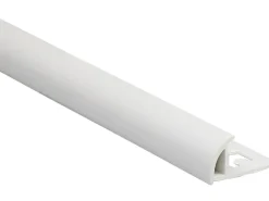 Viertelkreis-Abschlussprofil PVC matt Weiß 12,5 mm x 2,5 m