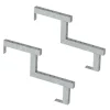 Vinuovo 2er Set Stahl Treppenwange 2 Stufen Option für Setzstufen 34cm