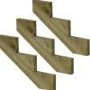 Vinuovo 3er Set Treppenwange 3 Stufen aus KDI Holz für Gartentreppen 51cm