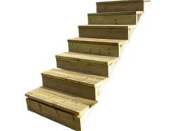Vinuovo Holztreppe 7 Stufen 60cm mit Setzstufen