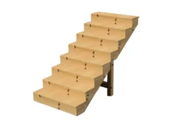 Vinuovo Holztreppe 8 Stufen 100cm mit Setzstufen
